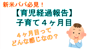 【子育て・育児ブログ  0歳4ヶ月目】お金や大変だったことなどの育児経過報告