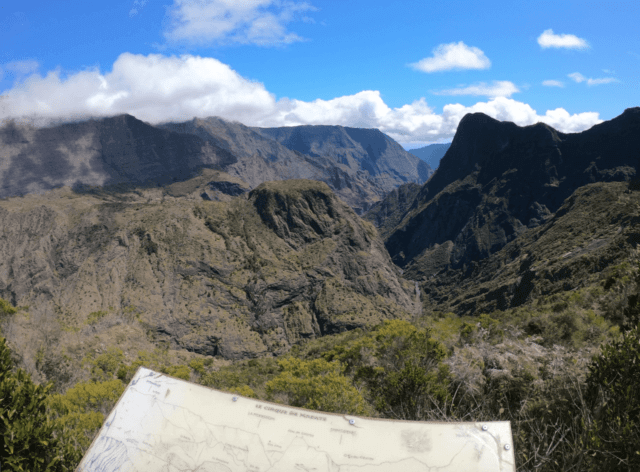 Point de vue sur rivière des galets, Mafate, レユニオンからの景色